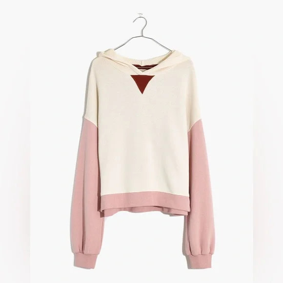 MADEWELL MWL Airyterry Hoodie Sweatshirt and Shorts Set in Colorblock - Picture 8 of 9